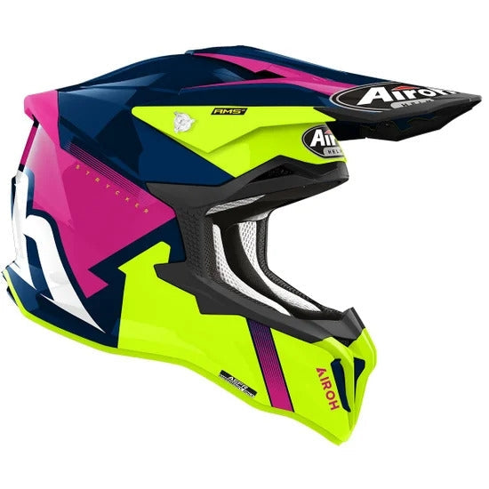 AIROH - STRYCKER BLAZER BLUE/PINK MATT HELMETS