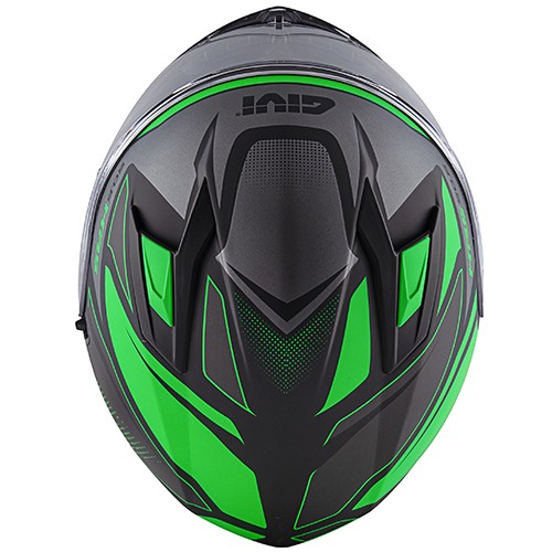  GIVI FULL HELMET 506/STOCCARDA.D/FOLLOW TITANIUM-MT/GREEN - SECURTEX MOTOR SL (t/a MaximoMoto)
