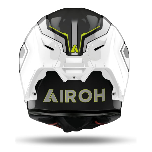 AIROH - GP550 S RUSH WHITE/YELLOW GLOSS HELMETS