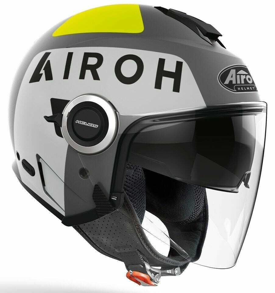  AIROH - HELIOS UP GRAY MATT HELMETS - SECURTEX MOTOR SL (t/a MaximoMoto)
