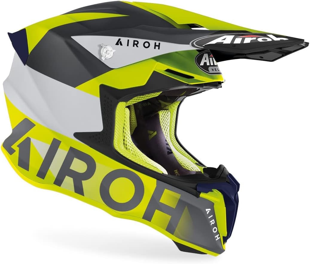 AIROH - OFF ROAD MOTORCYCLE HELMET TWIST 2.0 LIFT HELMETS YELLOW/MATTE BLUE