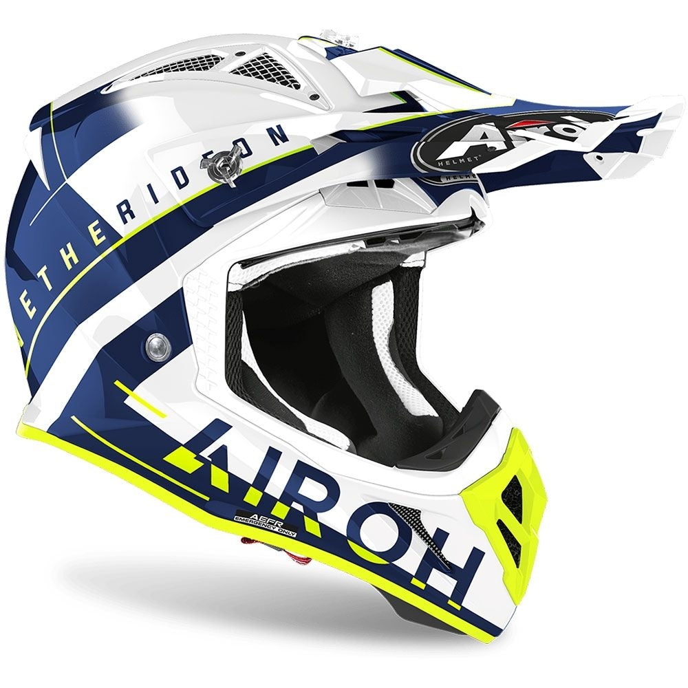 AIROH - AVIATOR ACE AMAZE BLUE GLOSS HELMETS
