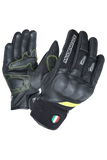 MUGENRACE NEO CORTOS Moto Guantes Negro Amarillo Fluo