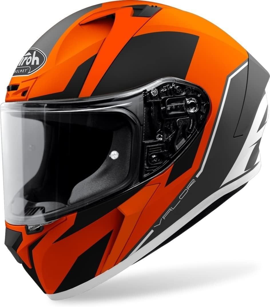  AIROH - VALOR WINGS HELMETS MATTE ORANGE FULL FACE HELMET FOR MOTORCYCLING