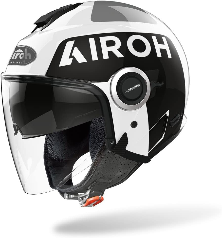  AIROH Helios WHITE GLOSS Open Face Moto Street Helmet
