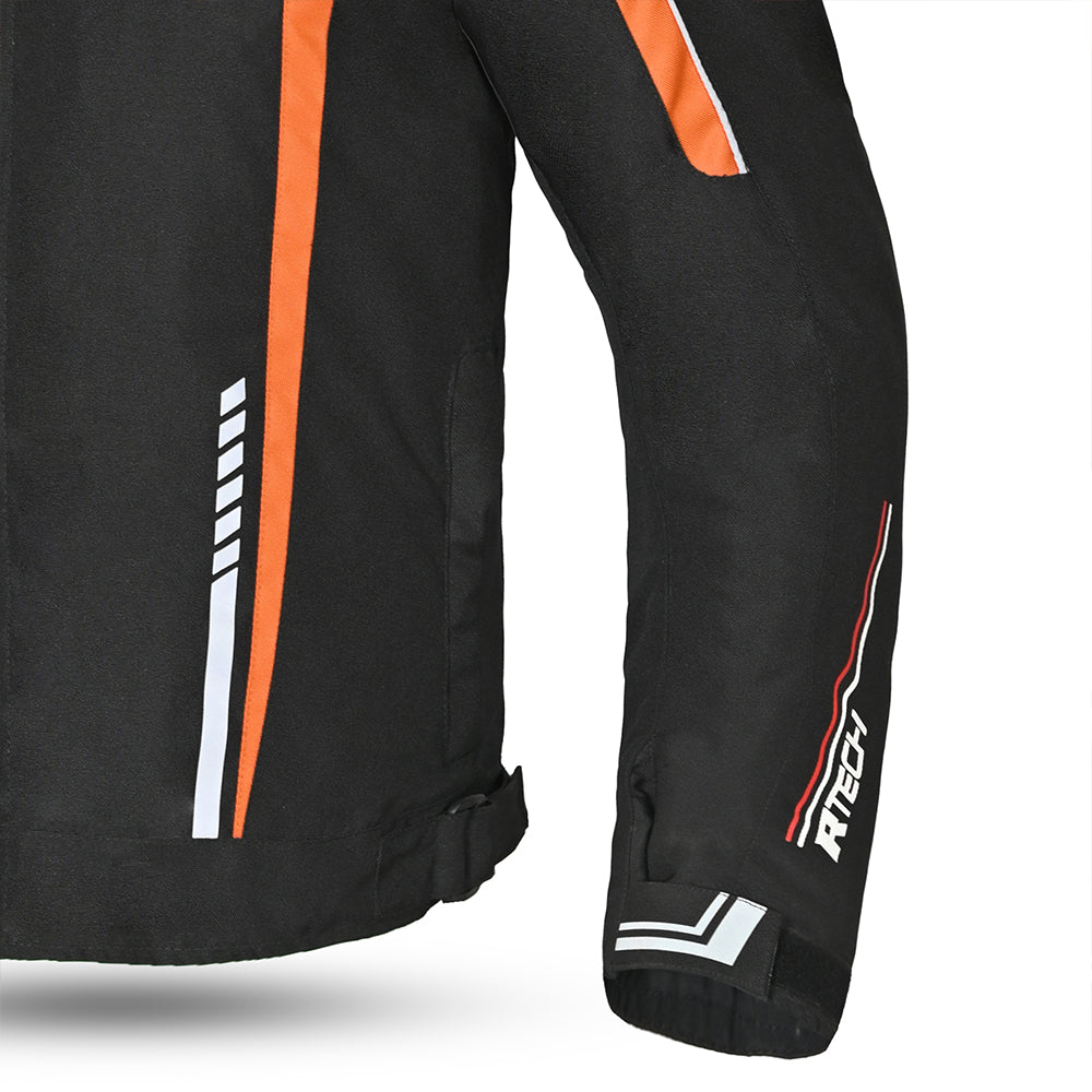 R-TECH MARSHAL Motorcycle Textile Jacket Black/Orange