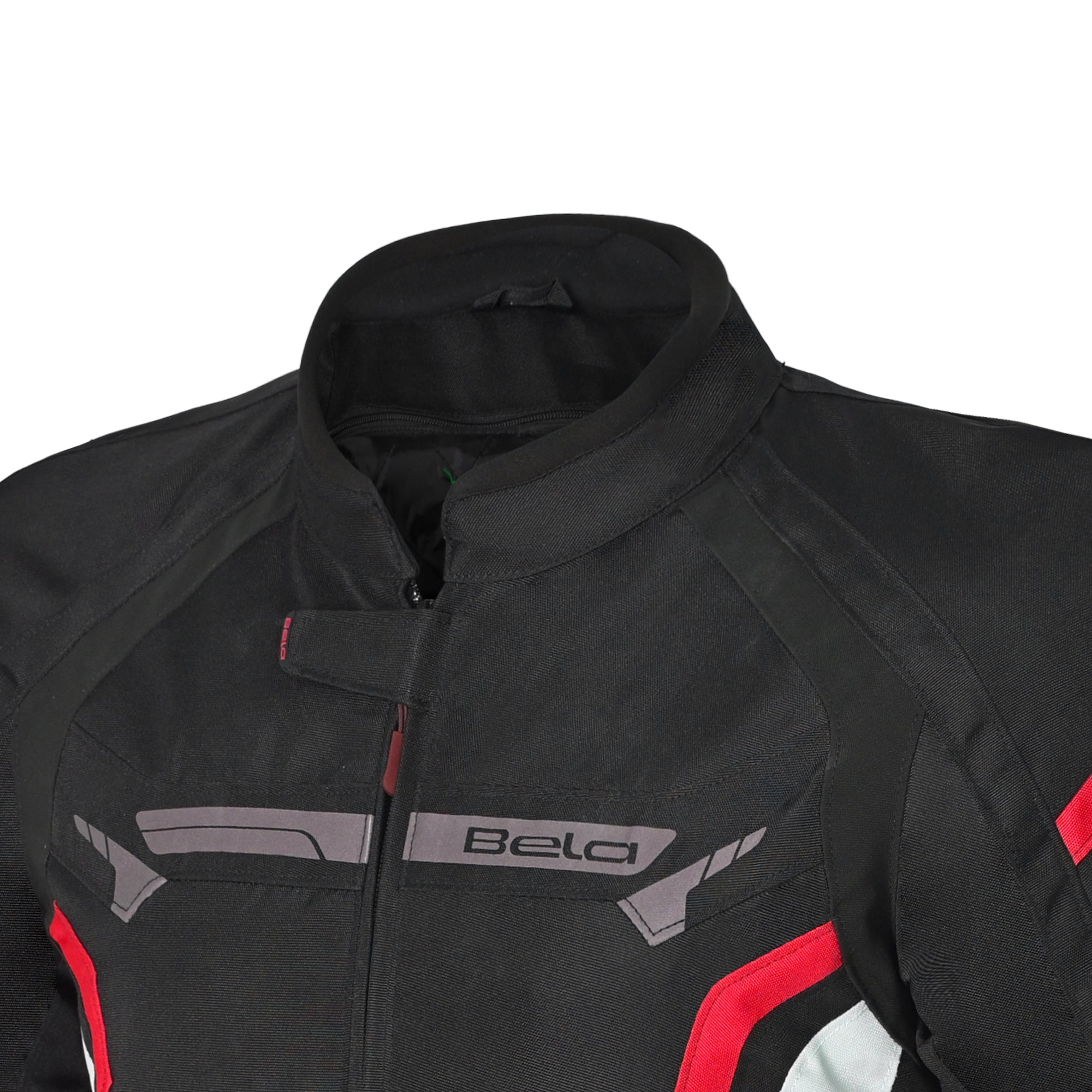 Bela Highland Man Textile Motorcycle Jacket Black/White/Red