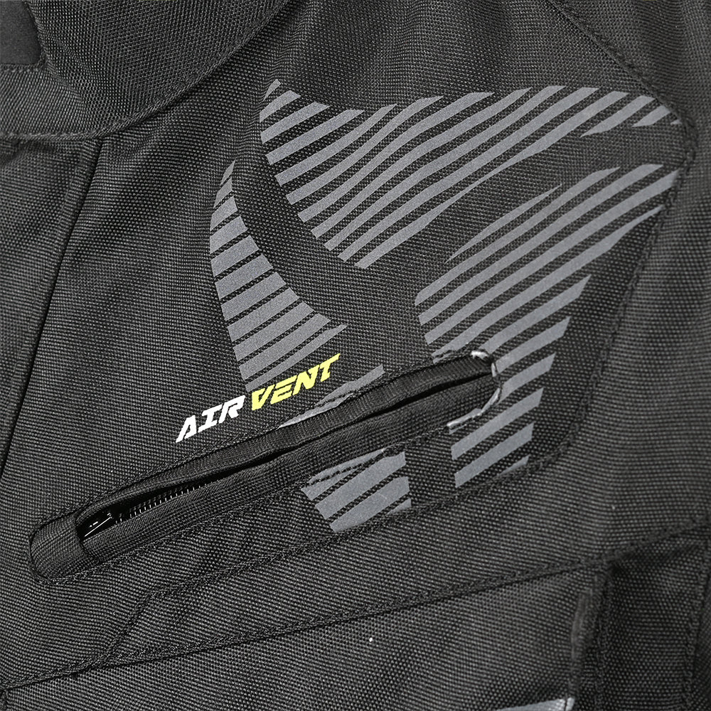 R-TECH KNIGHT RIDER 3IN1 Motorcycle Jacket (Long) Black/Anthracite/Yellow