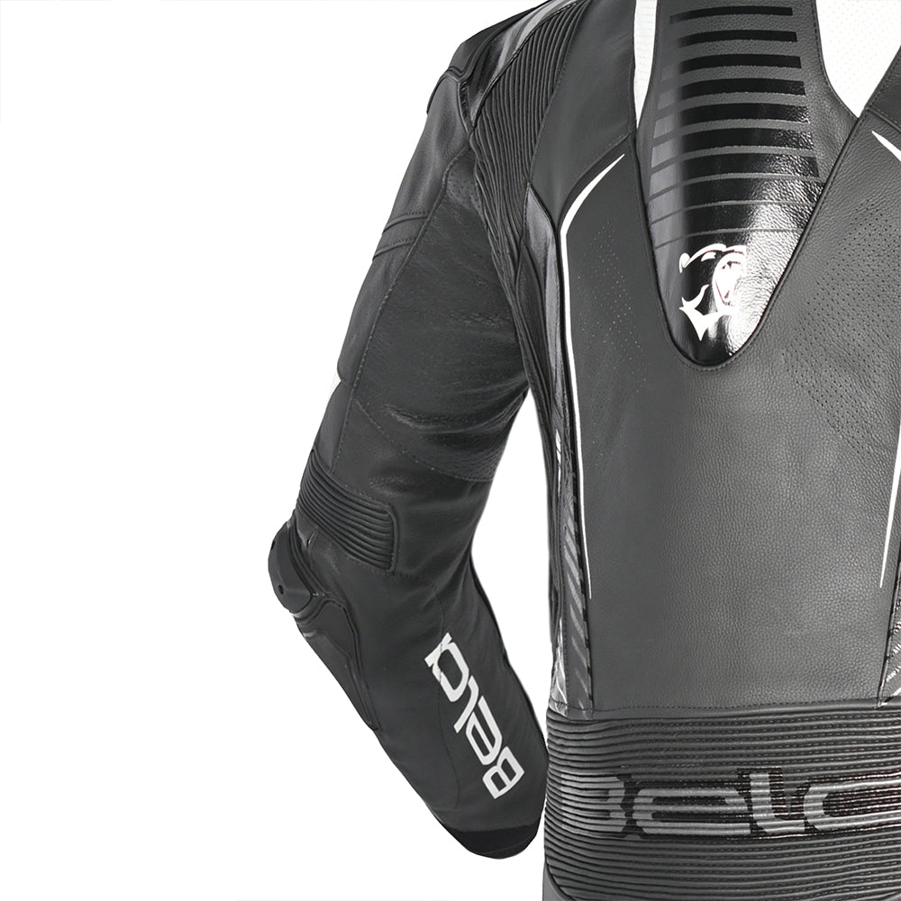 Bela Aragone 1 Pc Air-pro Motorcycle Racing Leather Suit Black White