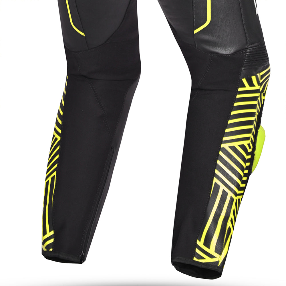 Bela North Star 1-PC Motorcycle Suits Black White Yellow Fluor