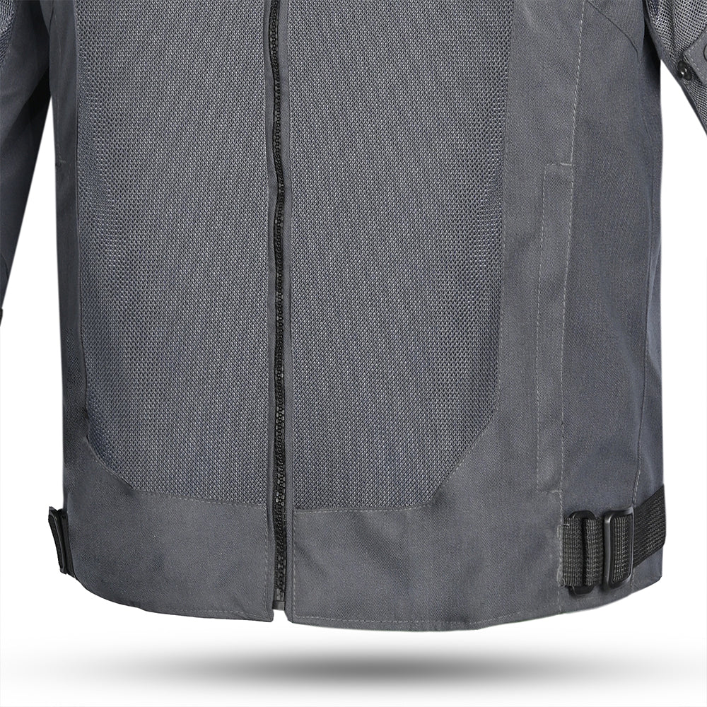 R-TECH SPIRAL MESH Motorcycle Textile Jacket Anthracite Grey Green