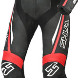 SHUA Infinity - 1 PC Motorcycle Racing Leather Suit - Black Red 