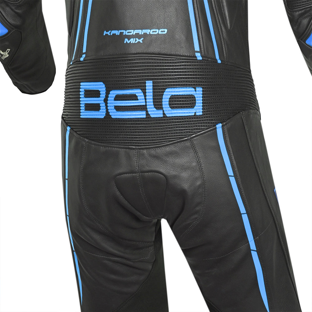 BELA Rocket Man Mix Kangaroo 1 PC Motorcycle Racing Suit Black Blue