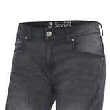 BELA ROCKER MEN MOTORCYCLE DENIM JEANS 32L BLACK SPRAY