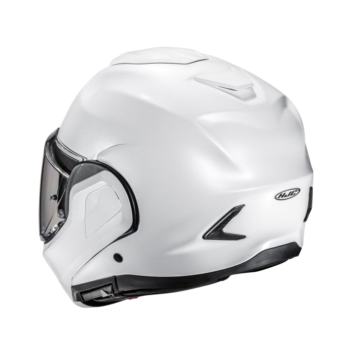 HJC F100 Plain Sleek Design Modular Helmet Pearl White