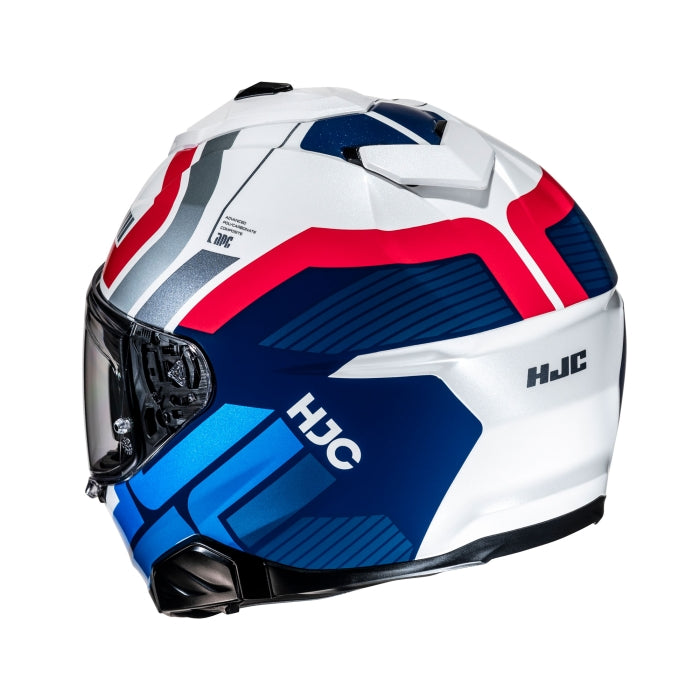HJC I71 Viz Full-Face Motorcycle Helmet White/Blue/Red