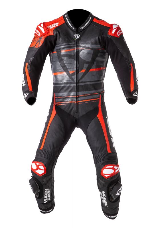 MUGENRACE MNR-2004 Rc Max Uno Traje Cuero Negro Gris Rojo 