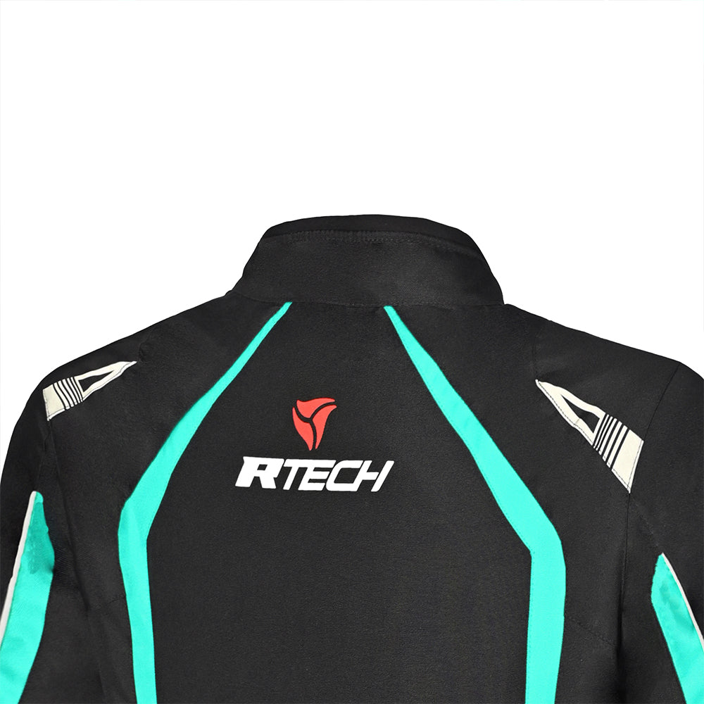 R-TECH MARSHAL LADY Motorcycle Jacket Black/Turquoise