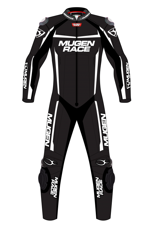 MUGENRACE MNR-1903 Kid Ohvale Traje Cuero Negro Blanco