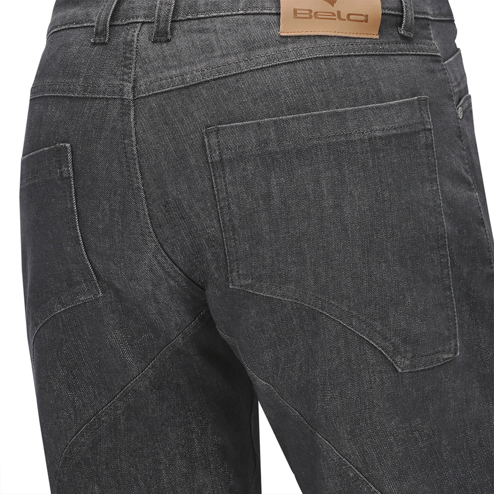 BELA ROCKER MEN MOTORCYCLE CE AA DENIM JEANS 34L GREY