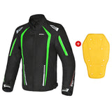 R-TECH Marshal Winter Motorcycle Textile Jacket Black Green