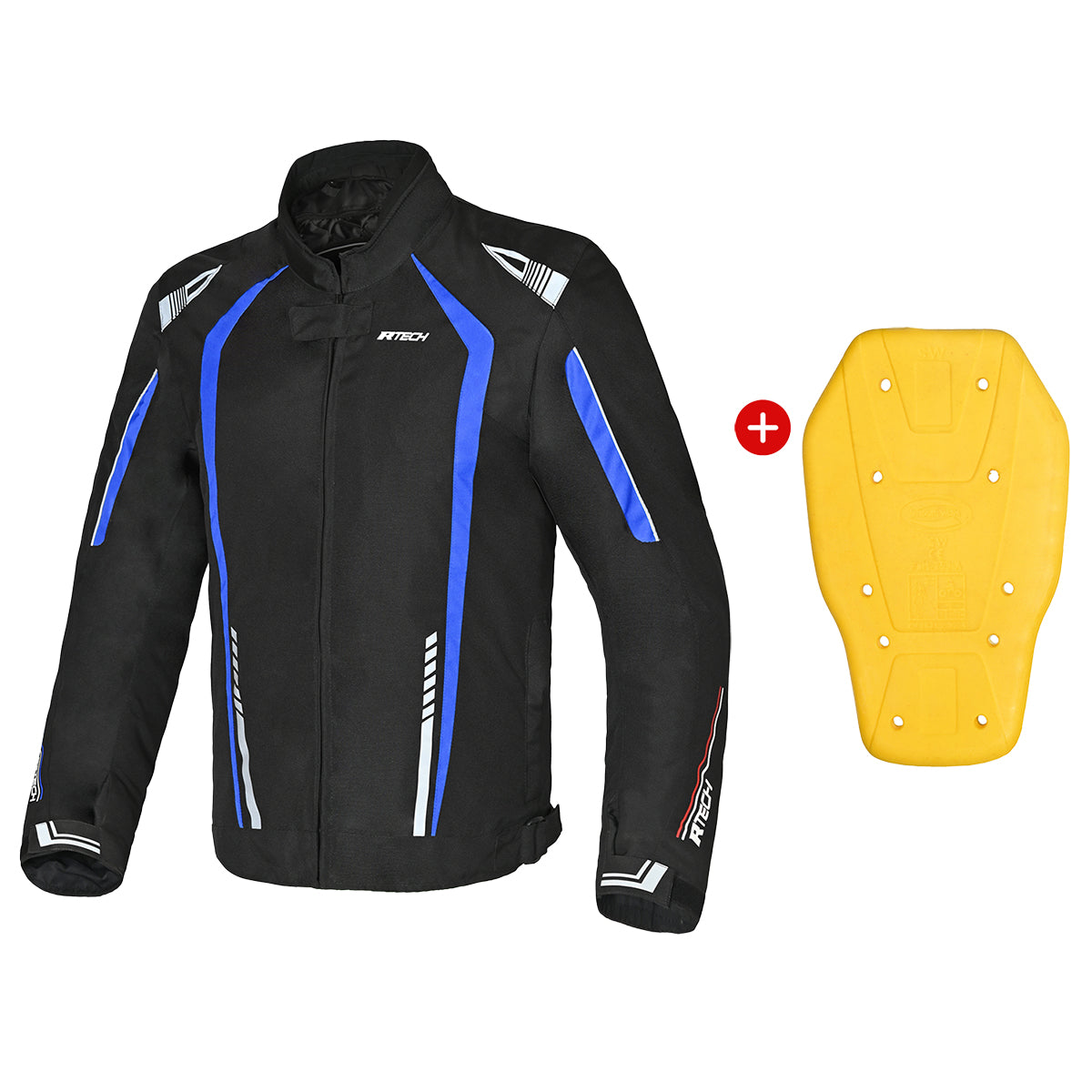 R-Tech Marshal Men Motorcycle Textile Jacket Black Blue