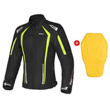 R-TECH Marshal Textile Motorbike Touring Jacket Black Yellow Flou