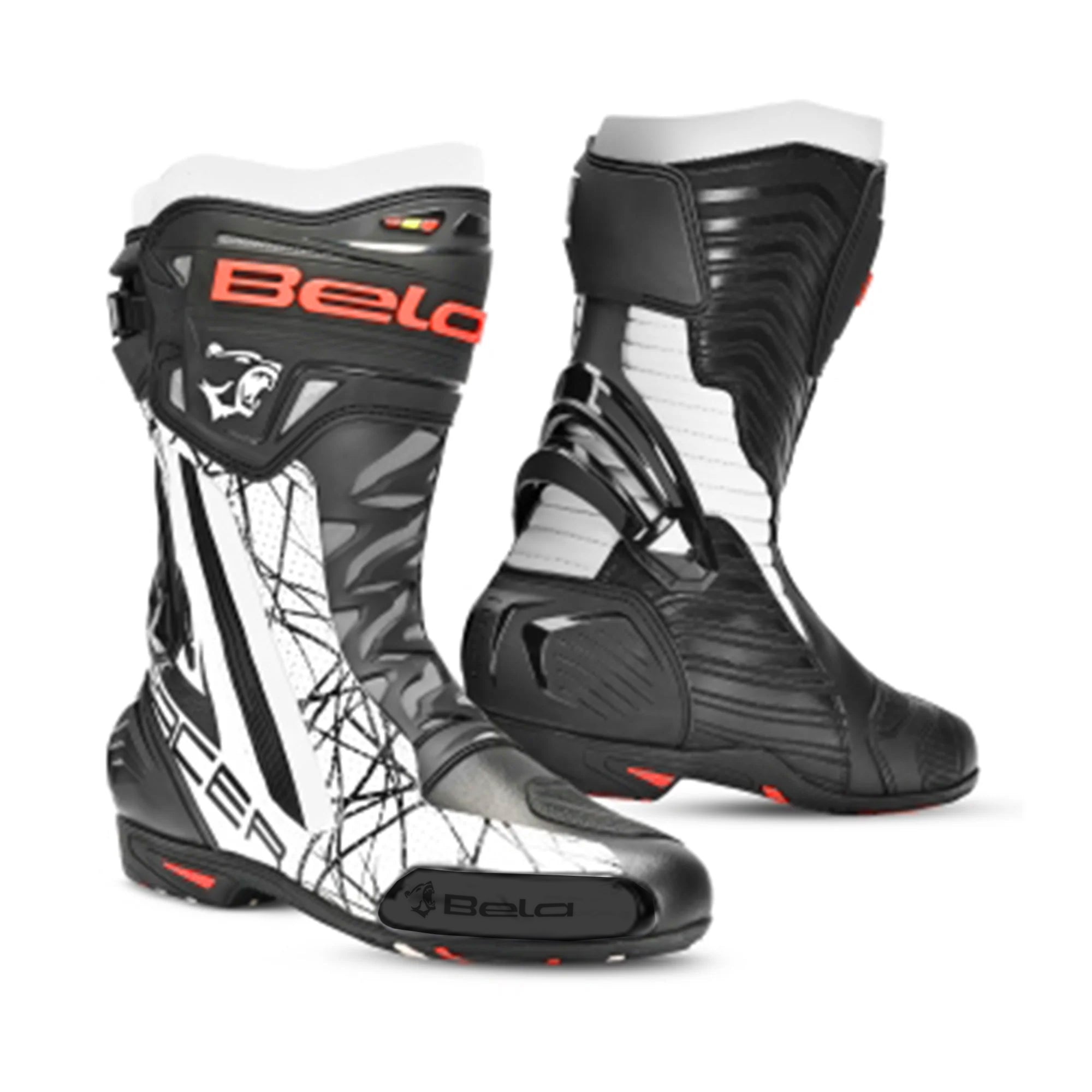 BELA Air Rider GP-1 Motorcycle Racing Leather Boots Black/White