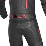 SHUA Infinity 2.0 - 1 PC Motorcycle Racing Leather Suit - Black Red 