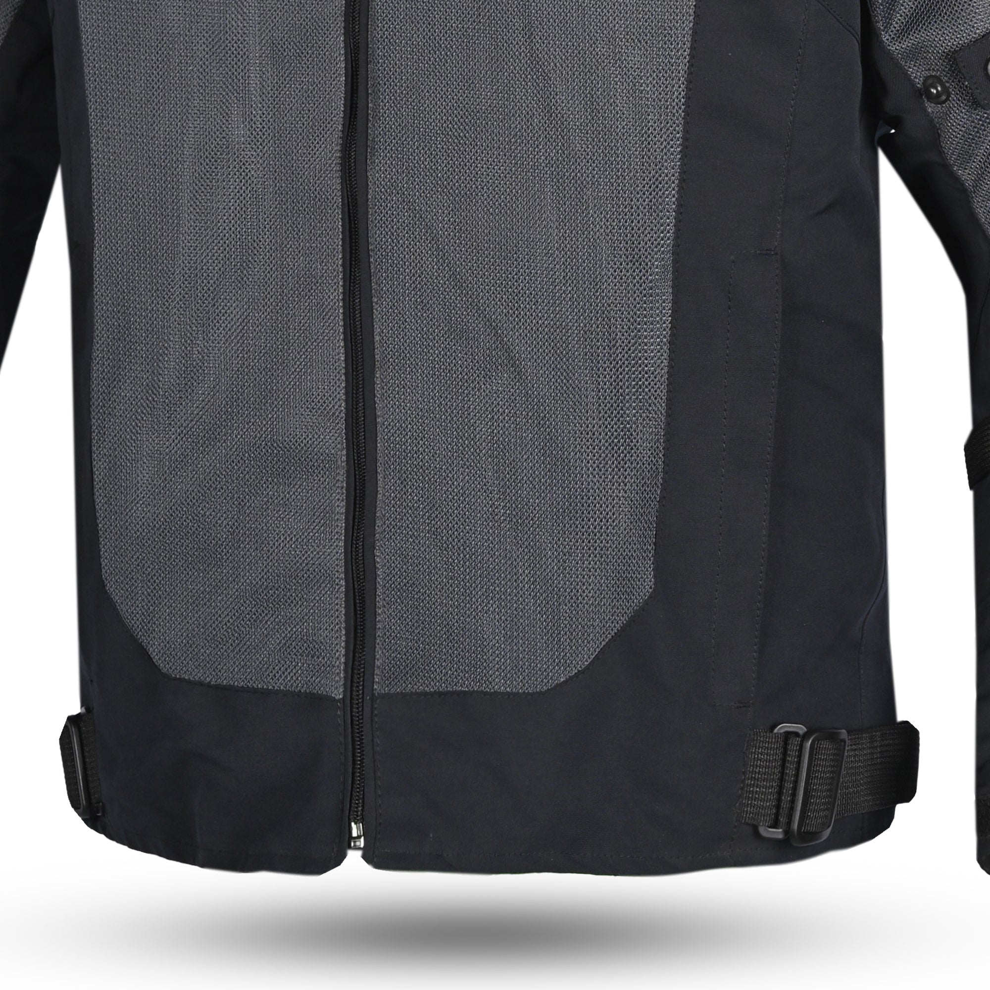 R-TECH SPIRAL MESH MOTORCYCLE JACKET BLACK GRAY FLUORO GREEN