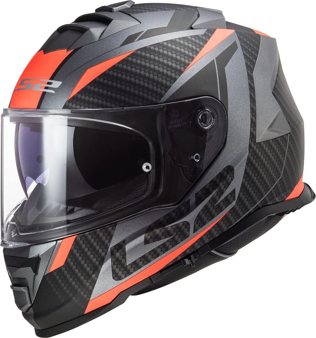 LS2 FF800 STORM FULL FACE HELMETS II RACER M.TITANIUM ORANGE-06 