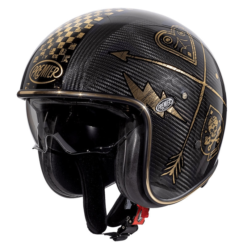  PREMIER - VINT HELMET. CARBON NX GOLD CHROM - SECURTEX MOTOR SL (t/a MaximoMoto)