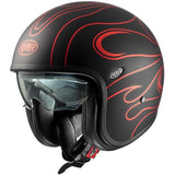  PREMIER VINT.PL.ED.CARB FR red chrome BM jet scooter jet scooter jet helmet BM