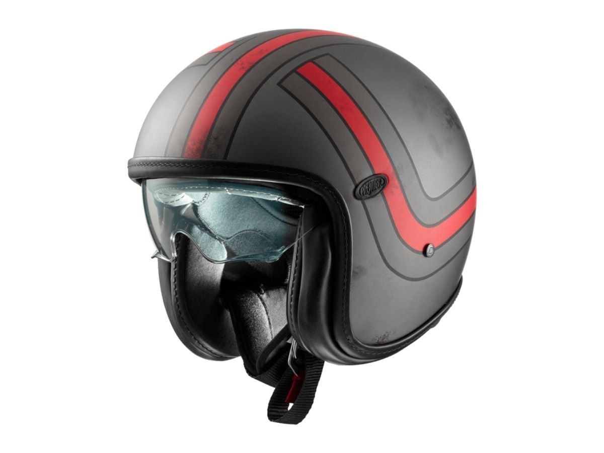  PREMIER VINT.PLATINUM ED. EX 92 BMI jet scooter helmet black red