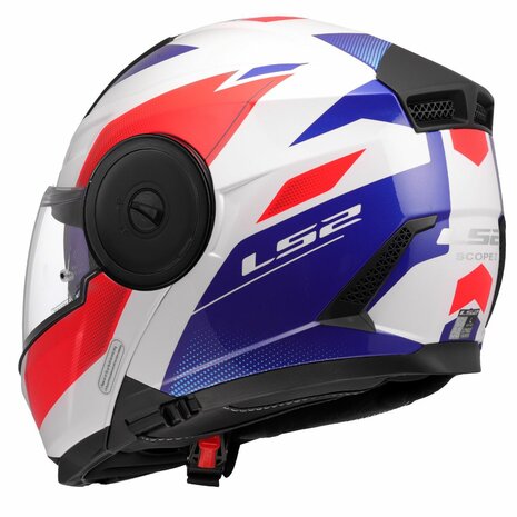 LS2 FF902 Scope II Motorbike Modular Helmet White Blue Red