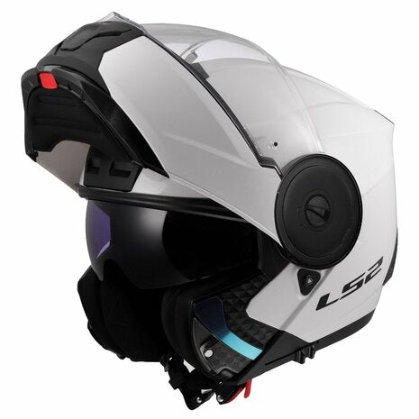 LS2 FF902 Scope II Modular Motorcycle Helmet Solid Gloss White