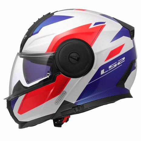 LS2 FF902 Scope II Motorbike Modular Helmet White Blue Red