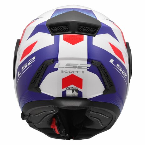 LS2 FF902 Scope II Motorbike Modular Helmet White Blue Red