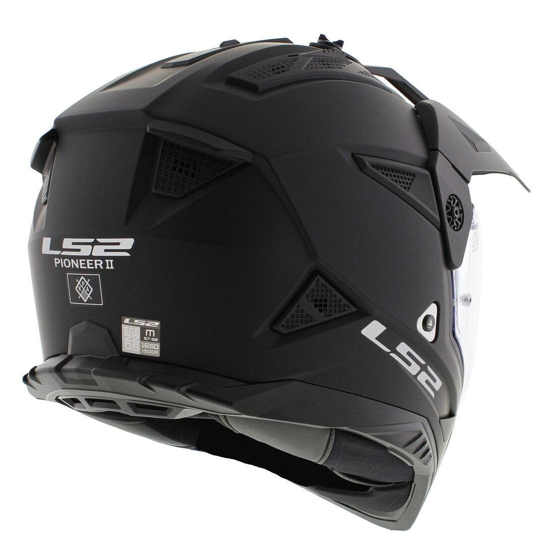LS2 MX702 PIONEER II ADVENTURE MOTORCYCLE HELMET MATT BLACK
