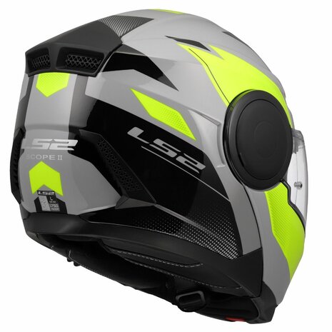 LS2 FF902 Scope II Modular Motorcycle Helmet Duria Grey H.V Yellow