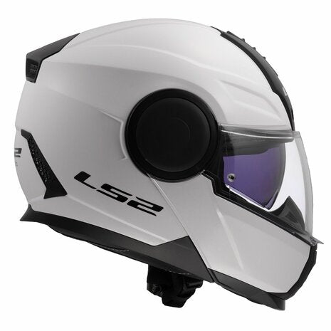 LS2 FF902 Scope II Modular Motorcycle Helmet Solid Gloss White