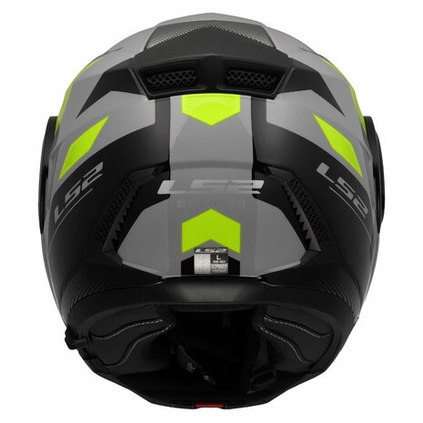 LS2 FF902 Scope II Modular Motorcycle Helmet Duria Grey H.V Yellow