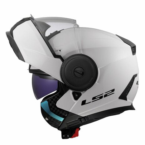 LS2 FF902 Scope II Modular Motorcycle Helmet Solid Gloss White