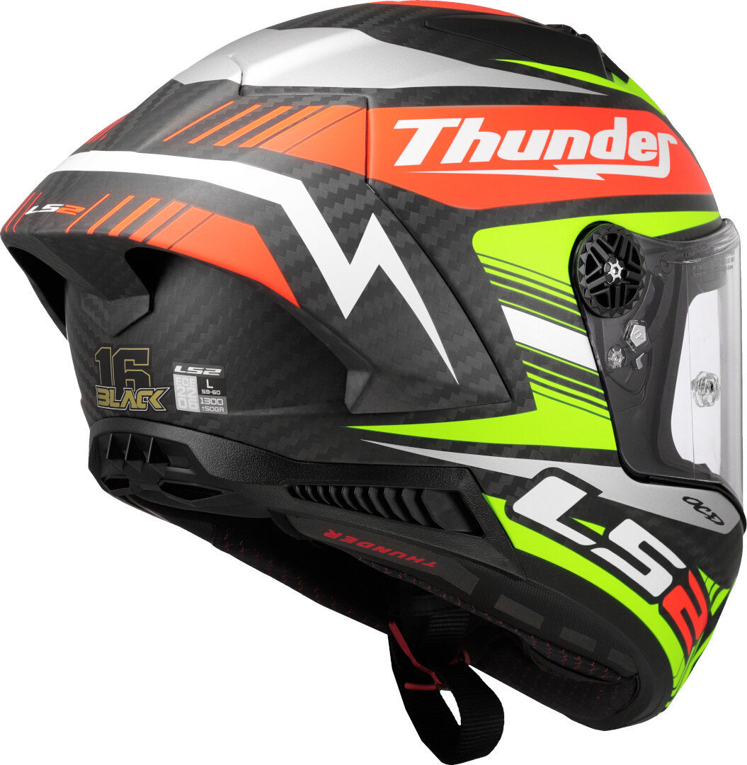 LS2 FF805 THUNDER GP FULL FACE MOTORCYCLE HELMET BLACK REPLICA