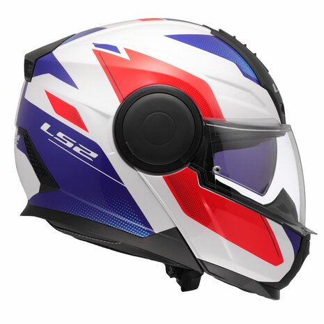 LS2 FF902 Scope II Motorbike Modular Helmet White Blue Red