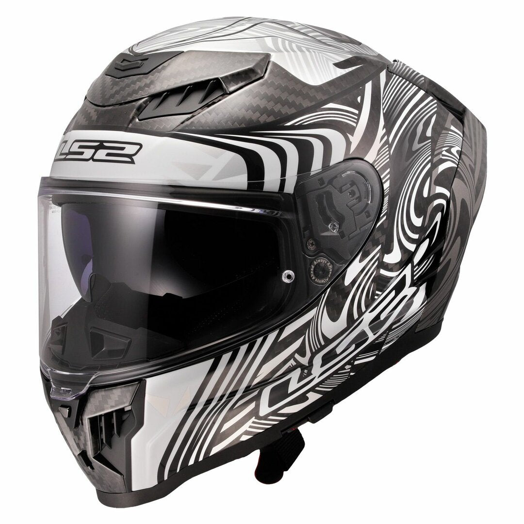LS2 Dragon FF807 Motorcycle Full Face Racing Helmet Enthum Silver