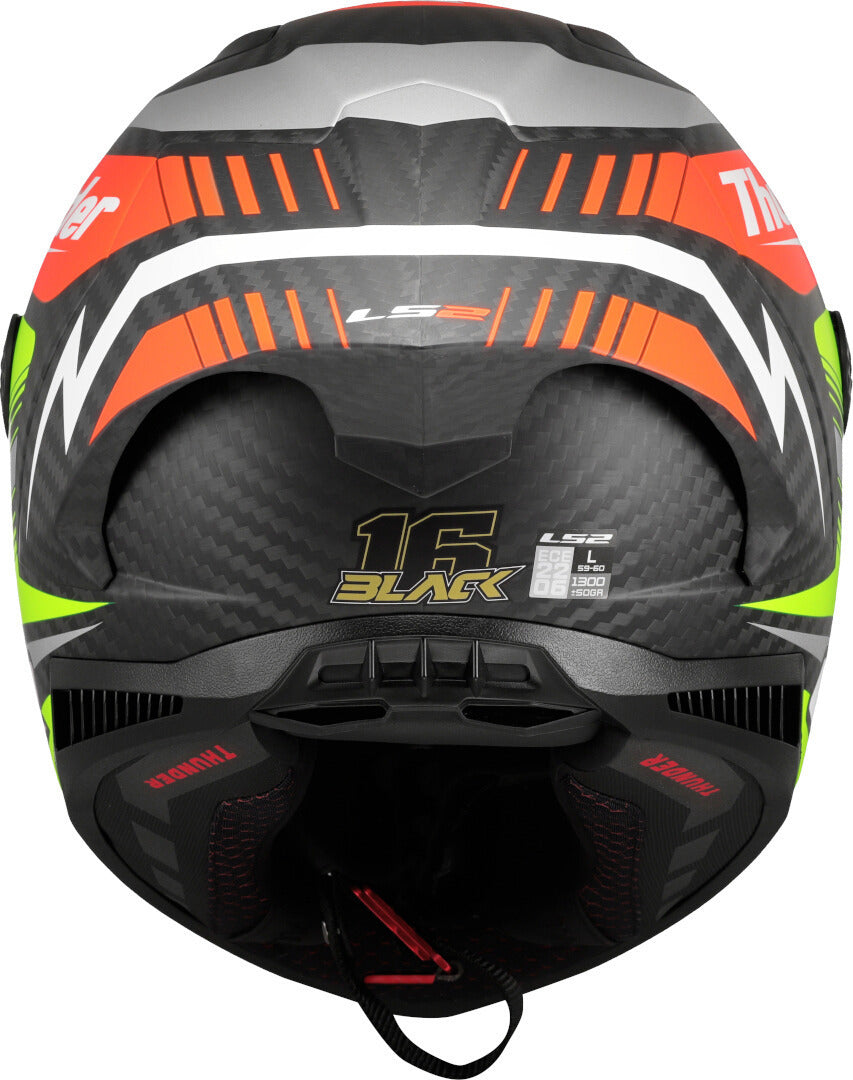 LS2 FF805 THUNDER GP FULL FACE MOTORCYCLE HELMET BLACK REPLICA