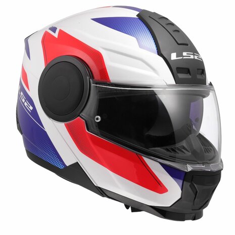 LS2 FF902 Scope II Motorbike Modular Helmet White Blue Red