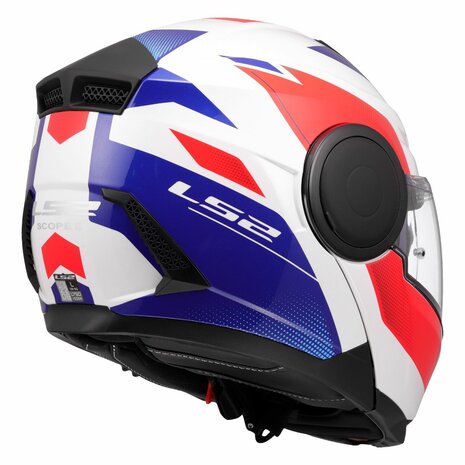 LS2 FF902 Scope II Motorbike Modular Helmet White Blue Red