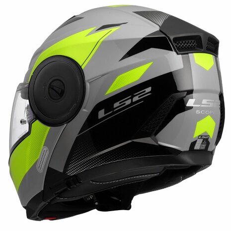 LS2 FF902 Scope II Modular Motorcycle Helmet Duria Grey H.V Yellow